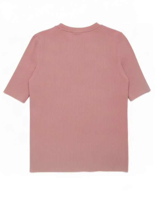 Marks & Spencer Γυναικείο T-Shirt Top UK 12 Medium Pink Viscose