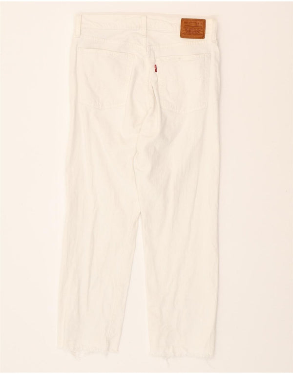 Γυναικείο τζιν LEVI'S Wedgie Straight W30 L26 Λευκό βαμβακερό