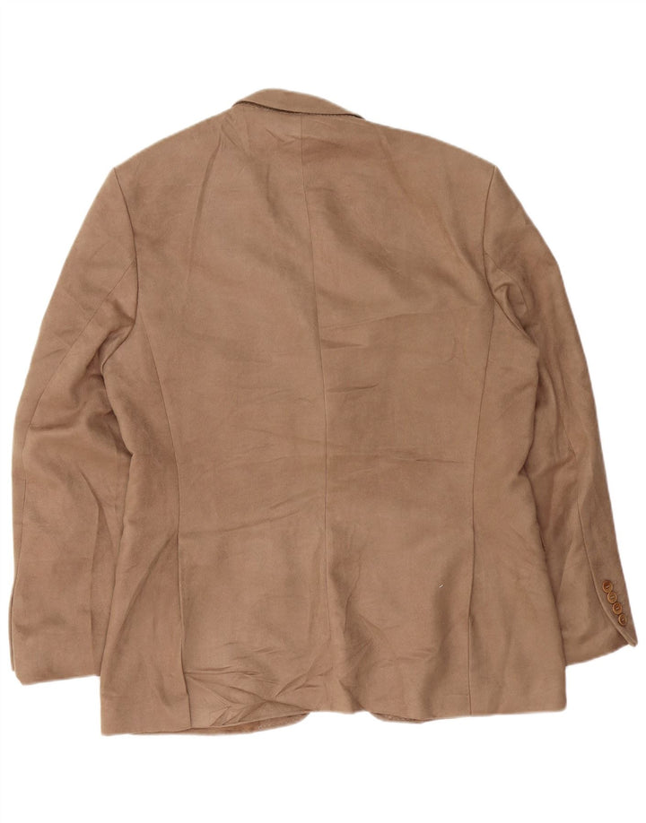 Zara Ανδρικό σακάκι μπλέιζερ με 2 κουμπιά EU 54 XL Beige Polyester
