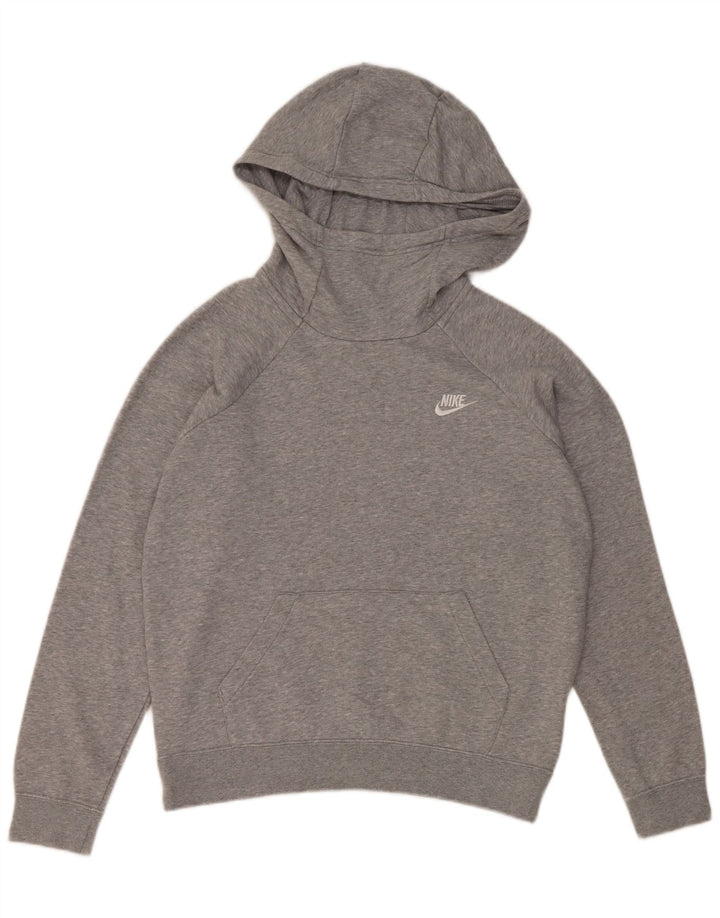 Nike γυναικείο φούτερ με κουκούλα UK 14 Βαμβακερό μεσαίο γκρι