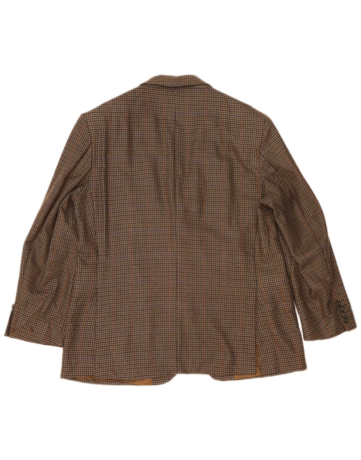 MARKS & SPENCER Ανδρικό σακάκι 2 κουμπιών UK 42 Large Khaki Houndstooth