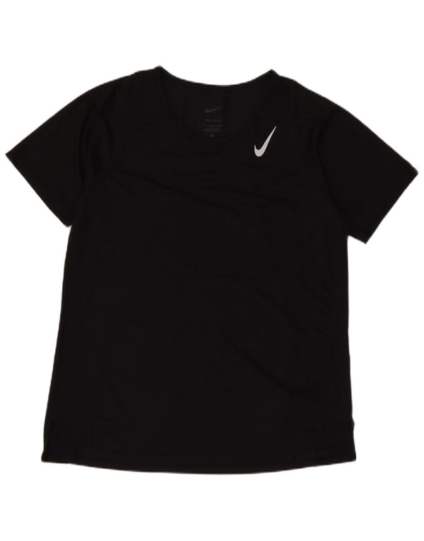 Γυναικείο μπλουζάκι Nike Dri Fit Top UK 10 Small Black Polyester
