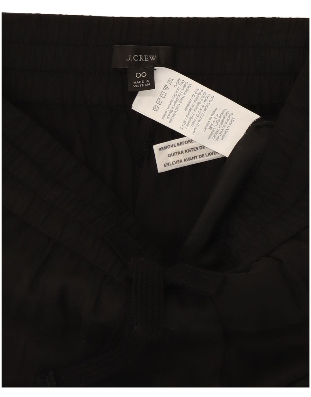 J. CREW Γυναικεία Joggers Casual Παντελόνια US 00 2XS W22 L26 Μαύρο βαμβακερό