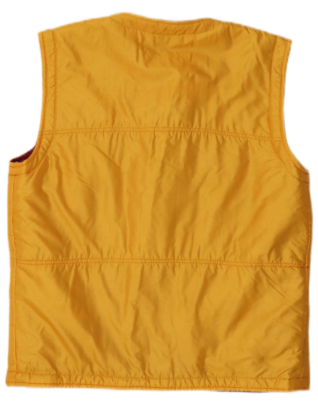Vintage Γυναικείο Gilet IT 46 Large Yellow Floral Polyamide