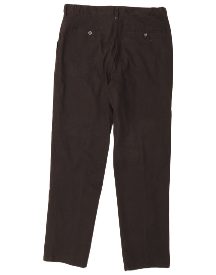 MARKS & SPENCER Ανδρικό παντελόνι Chino με κανονική εφαρμογή W36 L33 μαύρο βαμβακερό