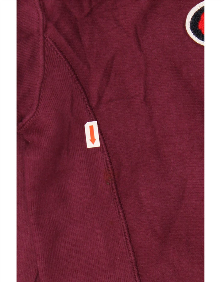 CHAMPION Γυναικεία γραφικά υπερμεγέθη φούτερ Jumper UK 10 Small Burgundy