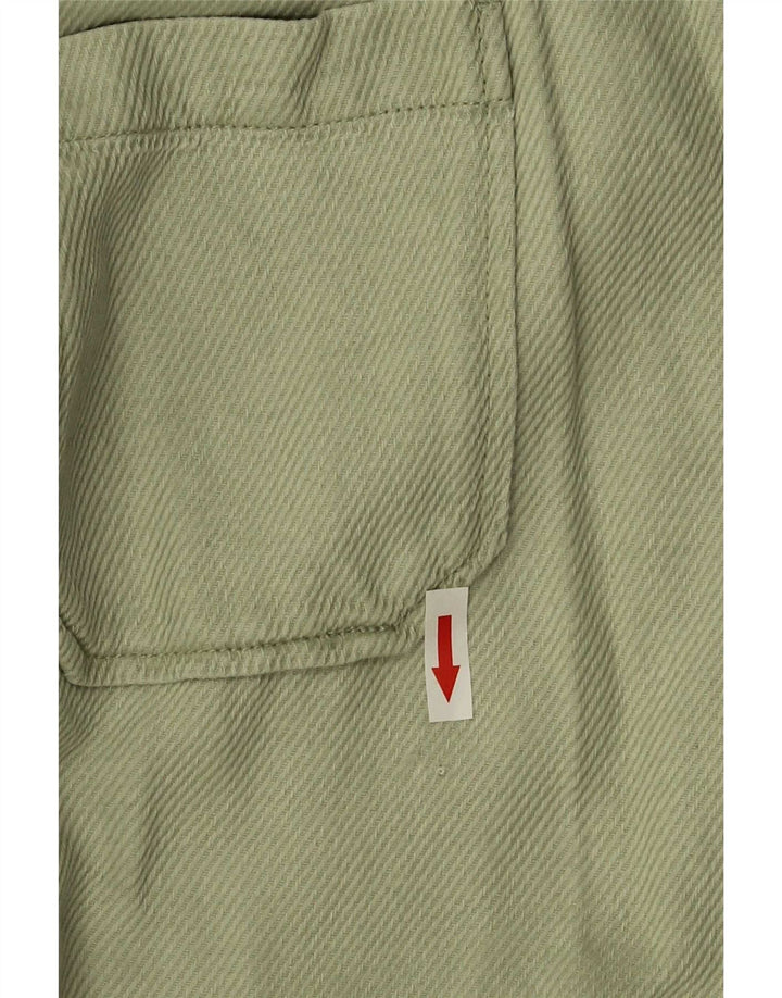 Zara Γυναικείο Oversized Bomber Jacket UK 10 Small Green Cotton