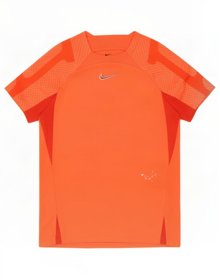 Ανδρικό γραφικό μπλουζάκι Nike Top Medium Orange Colorblock Polyester