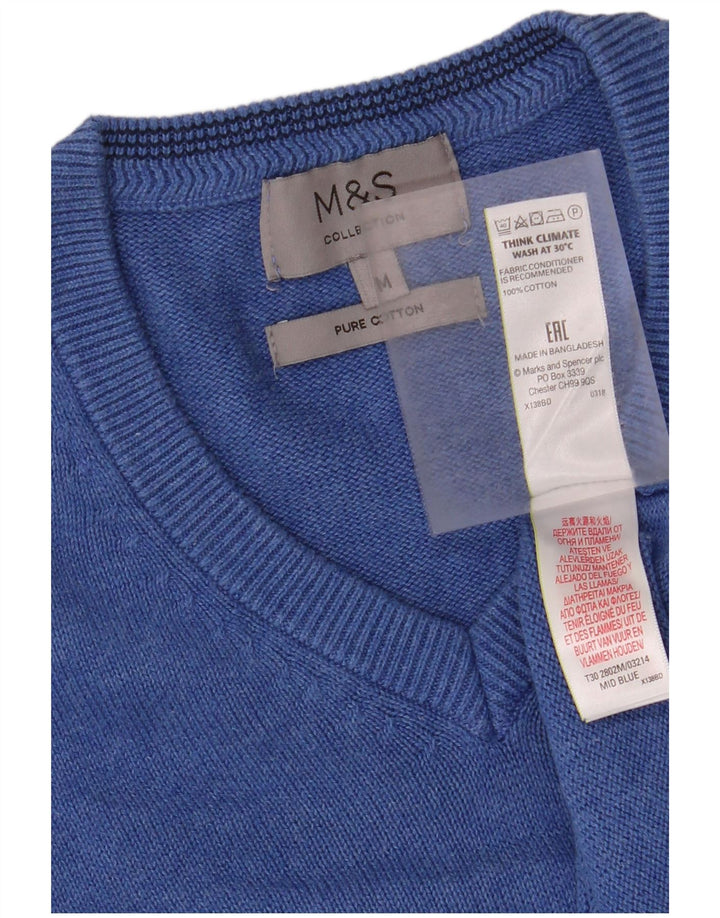 MARKS & SPENCER Ανδρικό πουλόβερ με λαιμόκοψη με V λαιμόκοψη, μεσαίο βαμβακερό