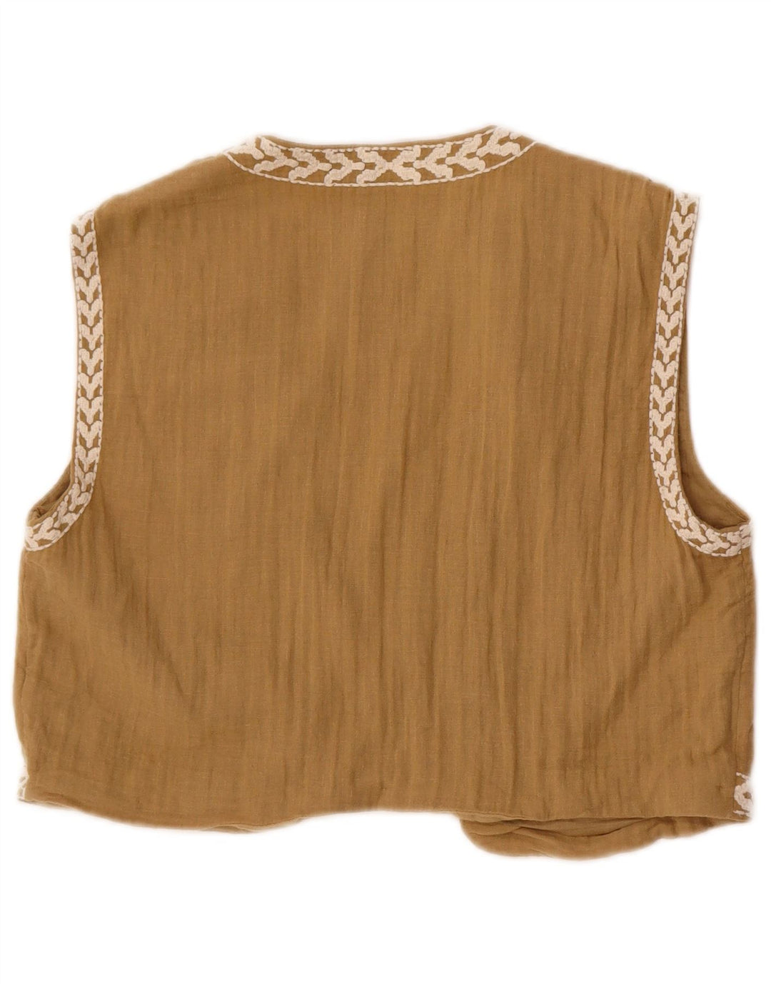 Zara Γυναικείο Γιλέκο UK 12 Medium Beige Floral