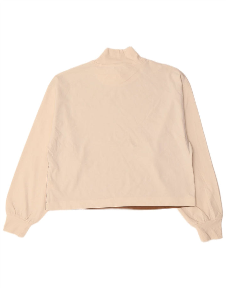 Athleta Γυναικεία Crop Top μακρυμάνικη UK 14 Medium Brown Colorblock Nylon
