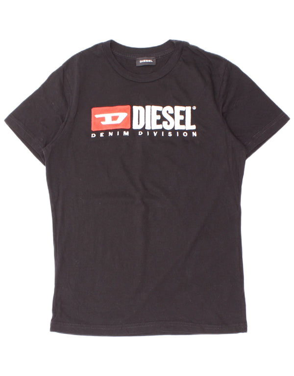 Diesel Boys Graphic T-Shirt Top 9-10 Years Μαύρο Βαμβακερό