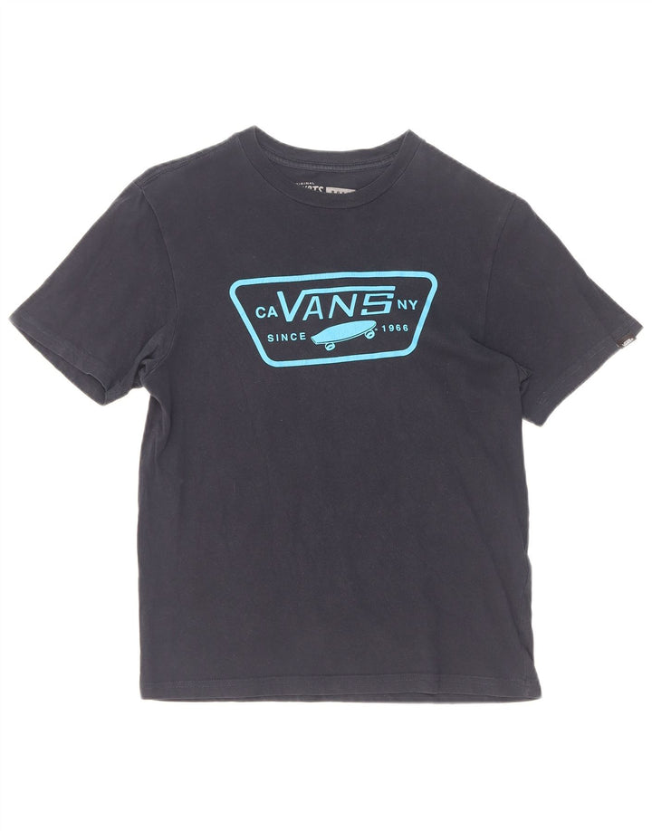 Vans Boys Graphic T-Shirt Top 12-13 Years Large Navy Blue