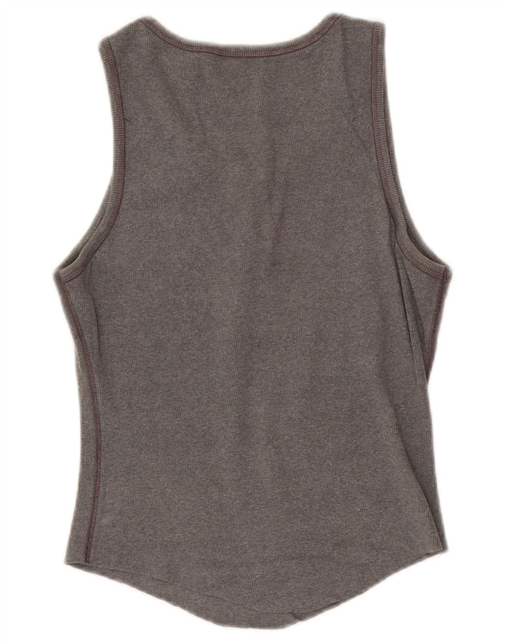 Gap Γυναικείο Crop Vest Top UK 14 Large Grey Cotton