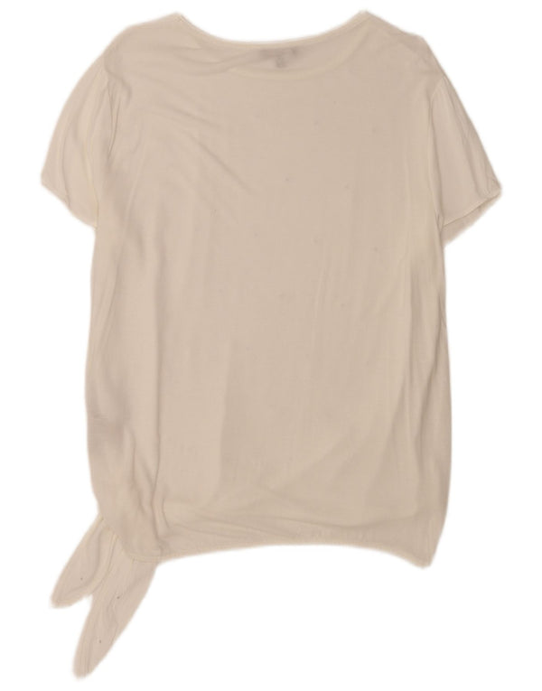 Massimo Dutti Γυναικεία Μπλούζα Τοπ UK 18 XL Λευκή βισκόζη