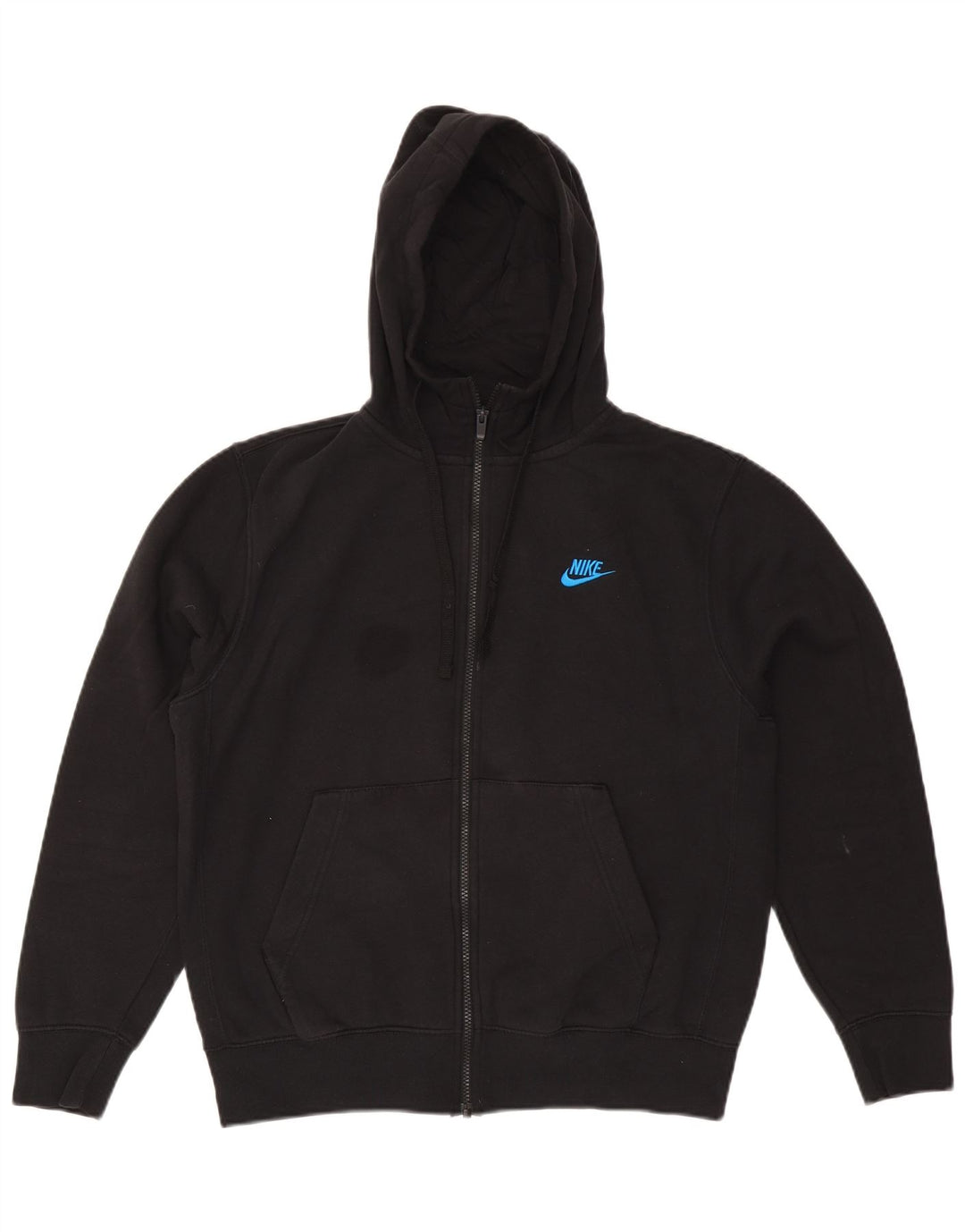 Ανδρικό πουλόβερ Nike με φερμουάρ, μεσαίο μαύρο βαμβακερό