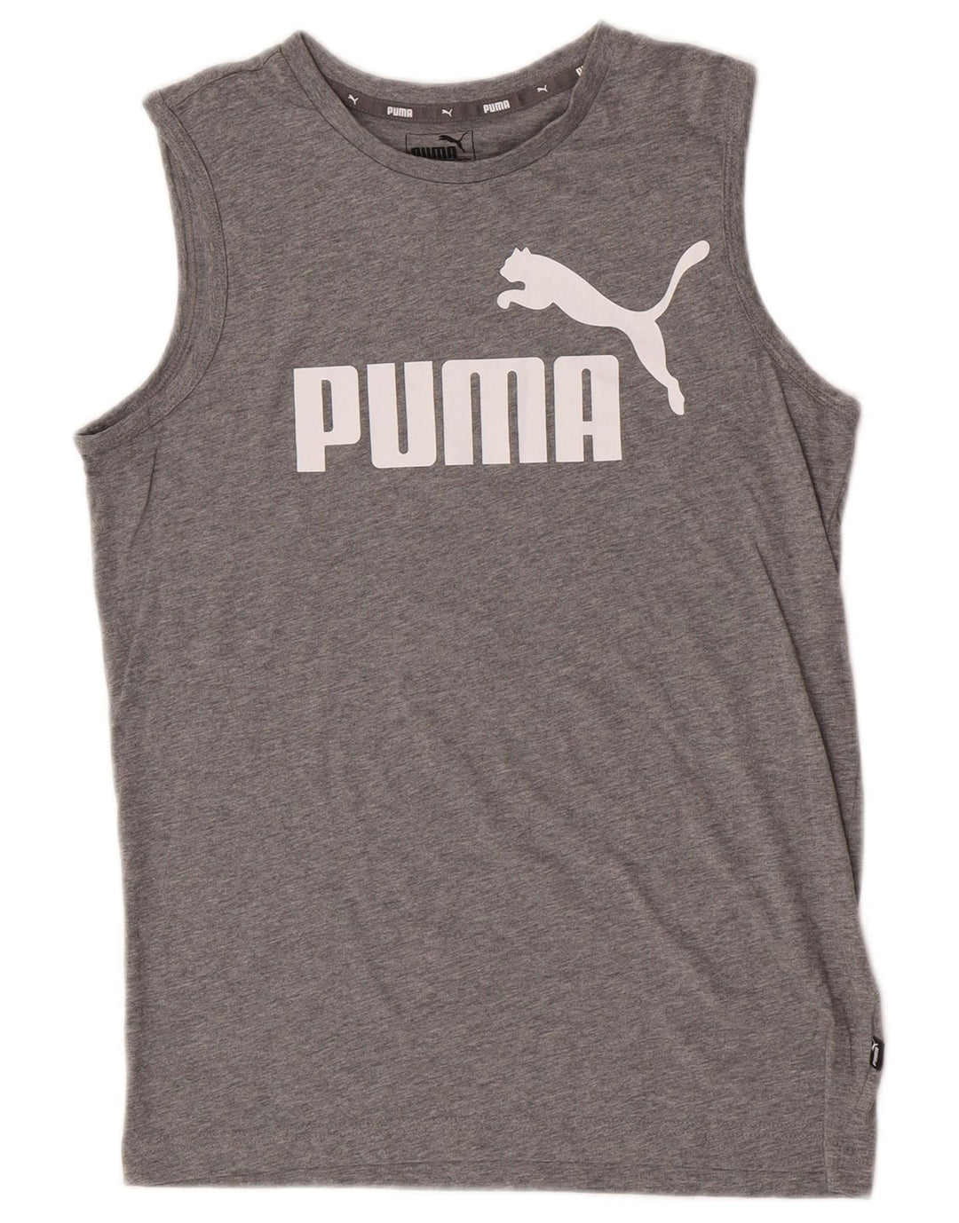 Puma Boys Graphic Vest Top 13-14 Years Grey Flecked