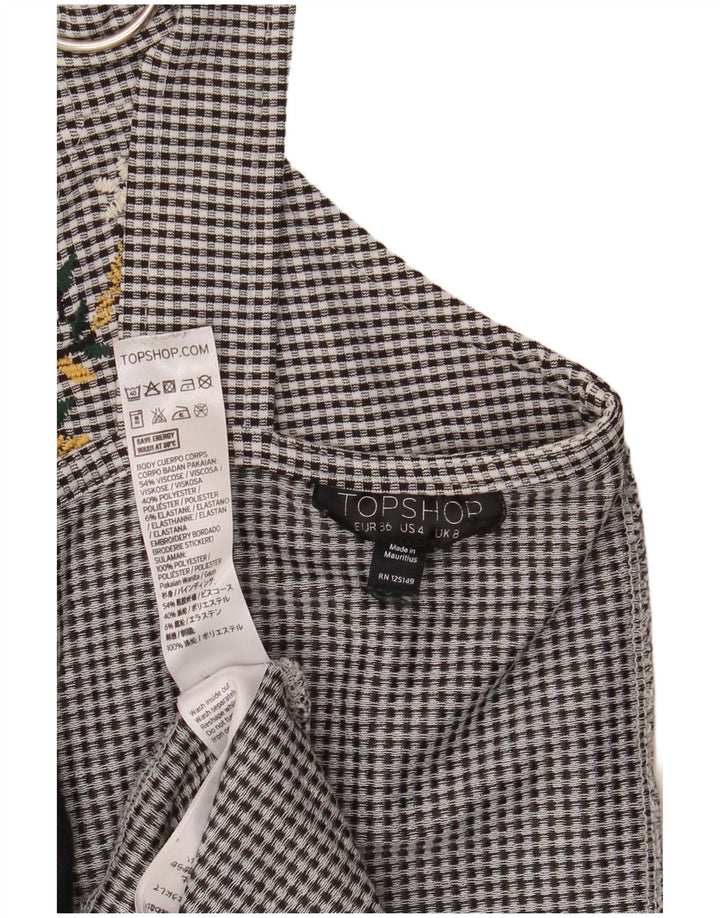 Topshop Γυναικείο σαμαράκι EU 36 Small Black Gingham Viscose