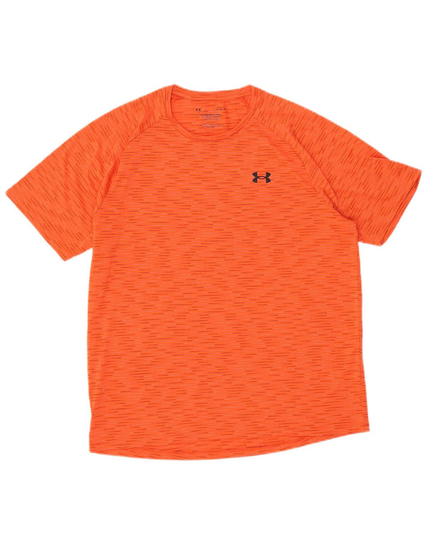 Ανδρικό T-Shirt UNDER Armour Top Large Pinstripe σε πορτοκαλί χρώμα