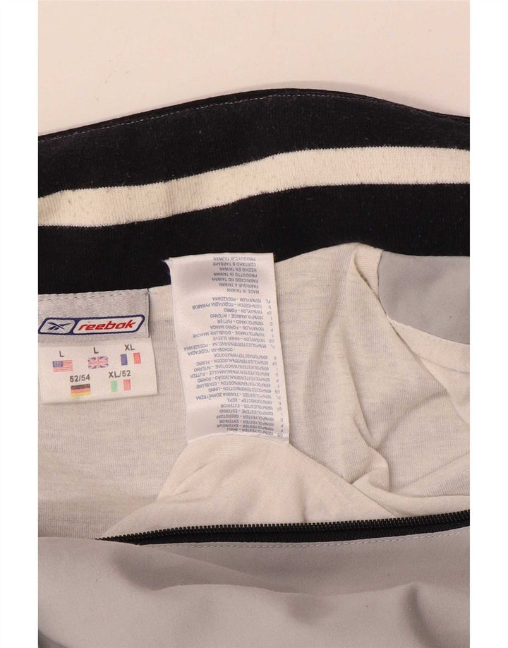 Ανδρική φόρμα φόρμας Reebok με γραφικά Top Jacket Μεγάλο γκρι χρώμα πολυεστέρα