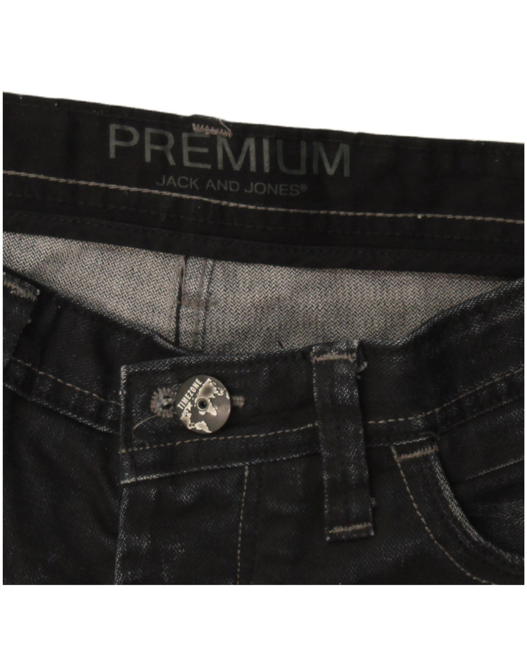 Jack & Jones Ανδρικό τζιν ίσιο W36 L34 Μαύρο