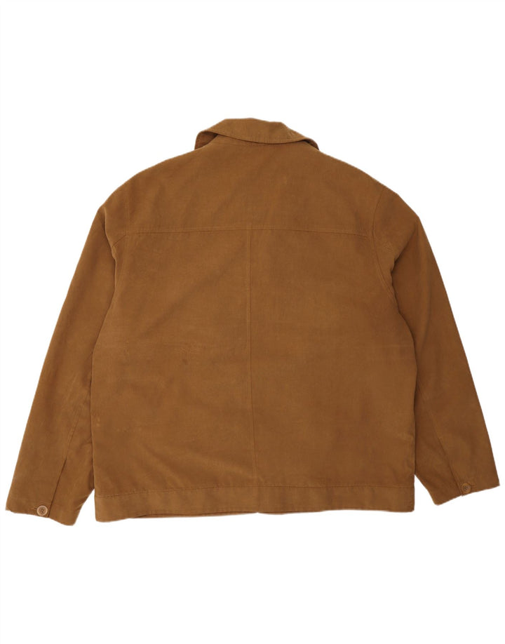 Vintage Ανδρικό Bomber Jacket UK 46 3XL καφέ πολυεστέρας
