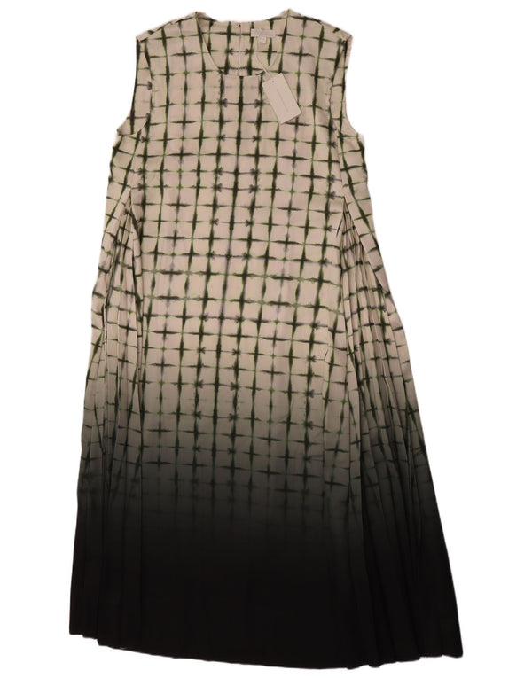 Cos Γυναικείο Αμάνικο Φόρεμα Σκηνής EU 40 Medium White Check Polyester