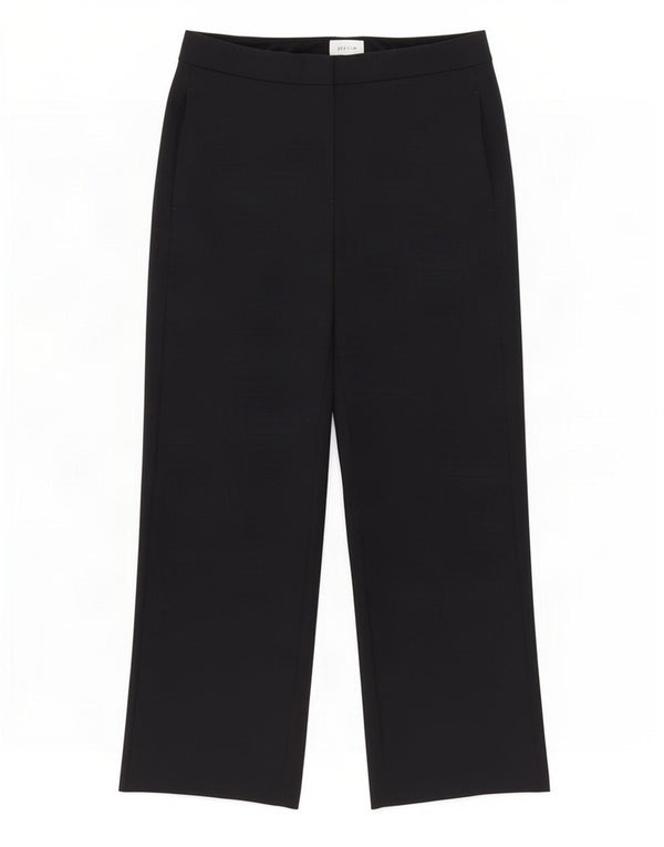 Jigsaw Womens Wide Leg Cropped Trousers UK 10 Small W30 L24 Navy Blue