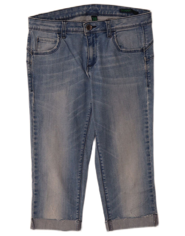 Γυναικεία Benetton Capri Skinny Jeans W28 L18 Blue Cotton