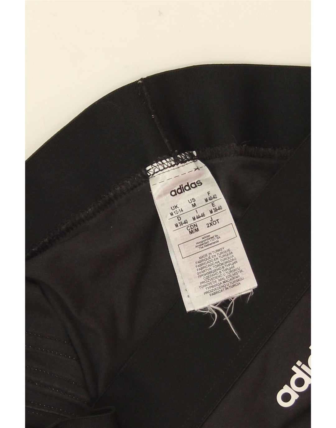 Γυναικείο κολάν Adidas UK 12/14 Μεσαίο μαύρο βαμβακερό