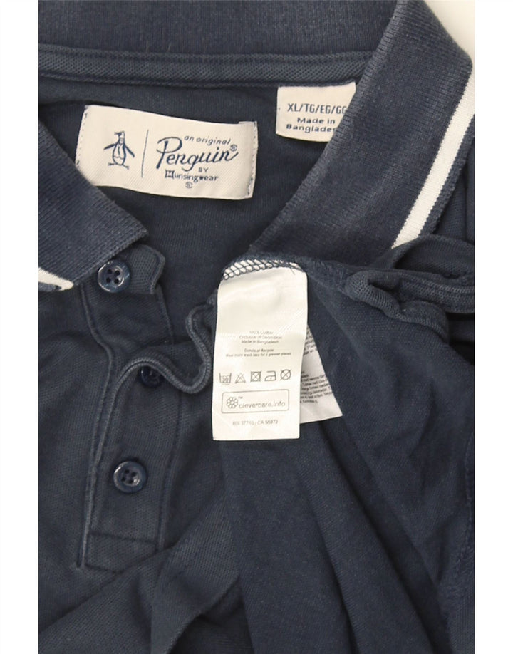 Ανδρικό πουκάμισο πόλο PENGUIN XL Navy Blue, βαμβακερό