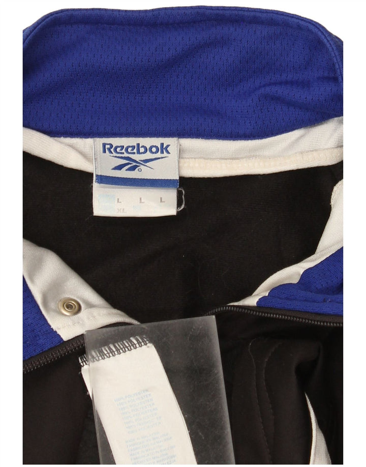 Ανδρική φόρμα φόρμας Reebok με γραφικές φόρμες Top Jacket Large Black Colourblock Polyester