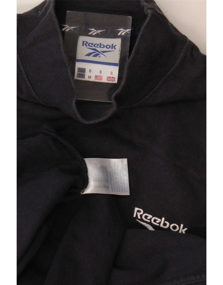 Ανδρικό τοπ Reebok μακρυμάνικο μικρό μαύρο βαμβακερό