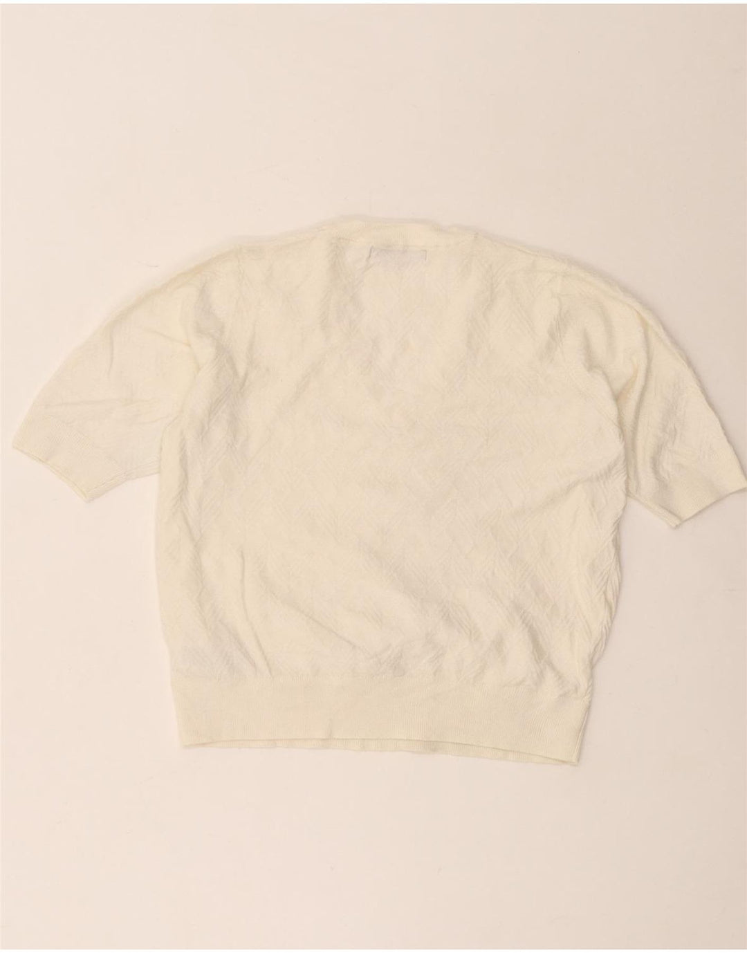 Marks & Spencer Γυναικείο πουλόβερ με V λαιμόκοψη UK 12 Medium Off White