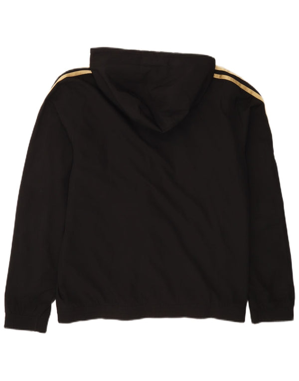 Ανδρικό πουλόβερ με κουκούλα με φερμουάρ ADIDAS XS Μαύρο ριγέ πολυεστέρα