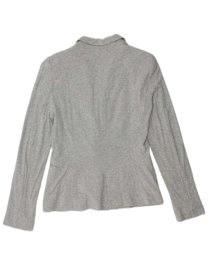 ZARA Womens 1 Button Blazer Jacket UK 12 Medium Grey Viscose