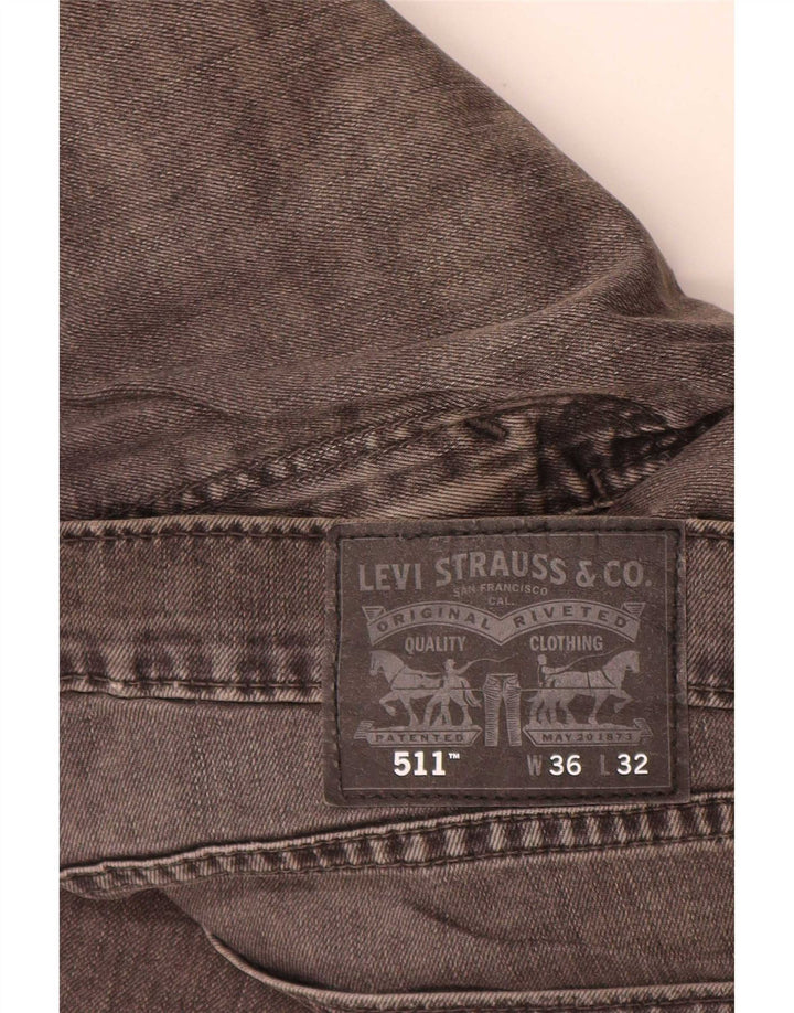 Levi's Mens 511 Slim Jeans W36 L32 Γκρι βαμβακερό
