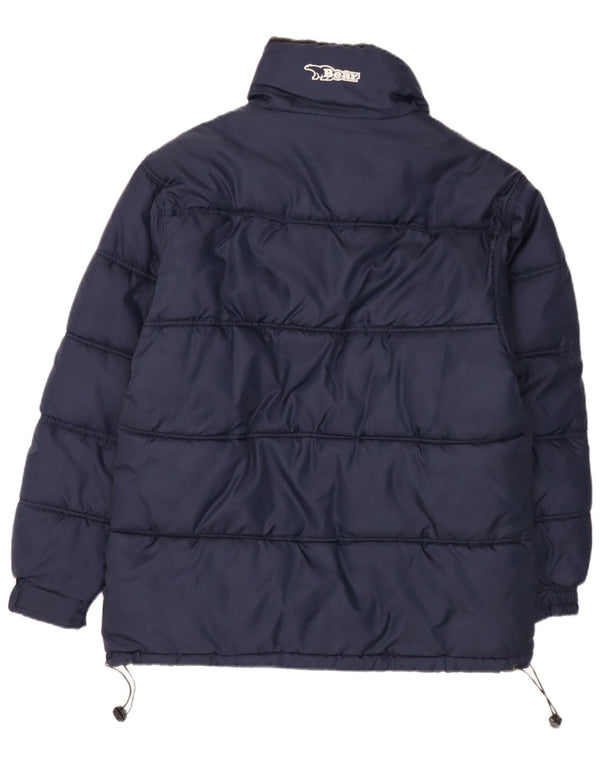 Ανδρικό Bear Reversible padded Jacket UK 38 Medium Navy Blue Polyamide