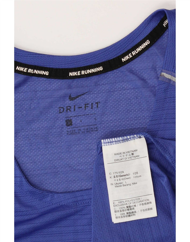 Ανδρικό φανελάκι Nike Dri Fit Large Blue Pinstripe Polyester