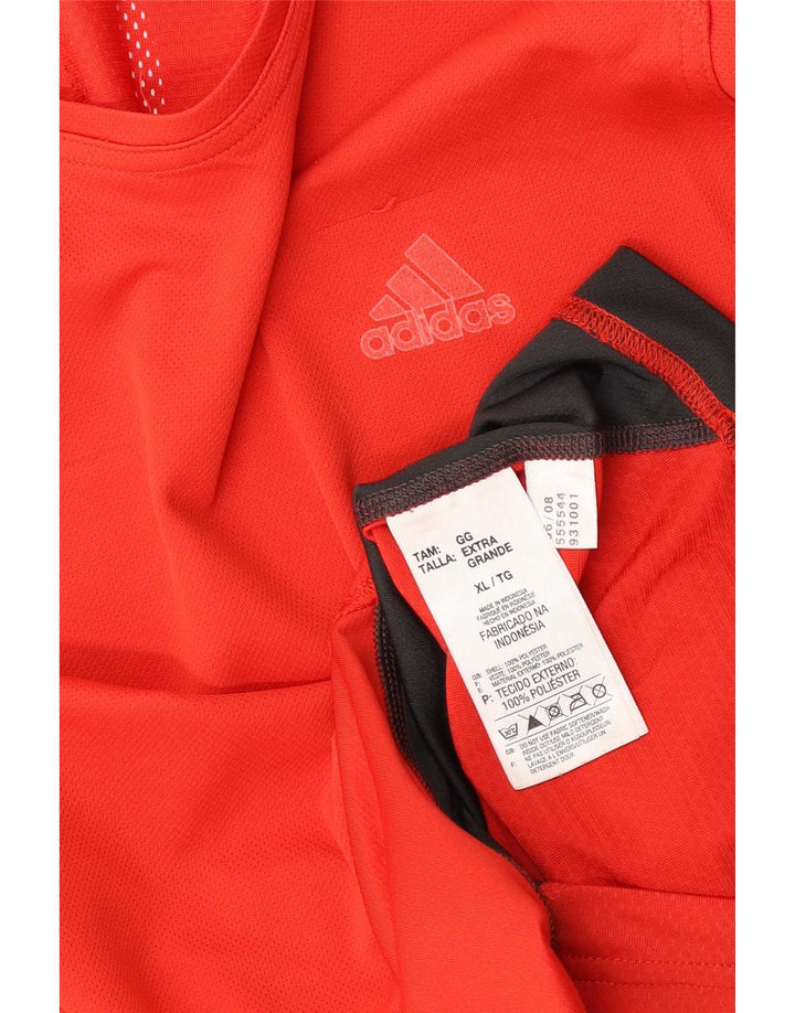 Ανδρικό γιλέκο Adidas Top XL Red Colourblock Πολυεστέρας