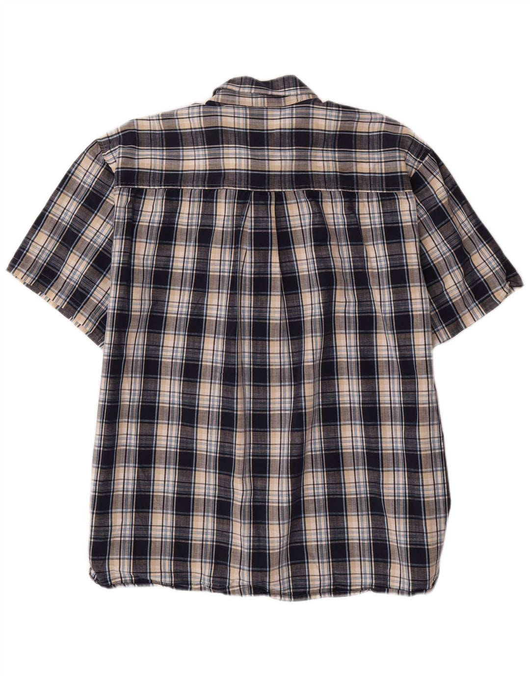 Ανδρικό κοντομάνικο πουκάμισο IZOD XL Navy Blue Check Cotton