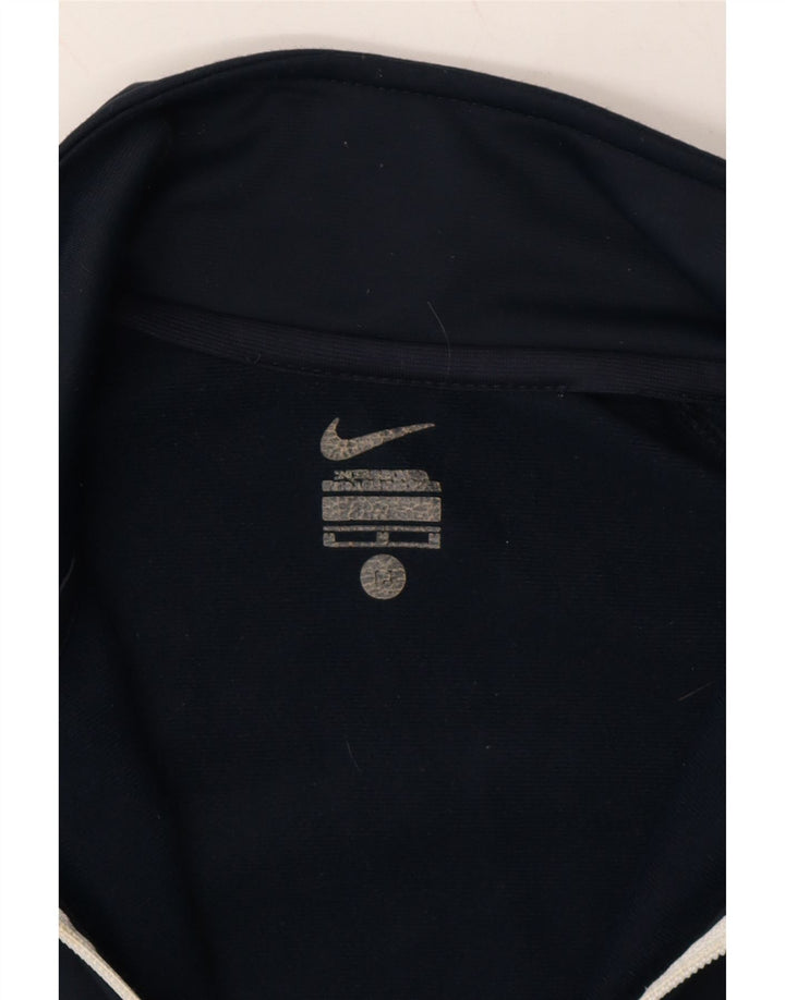 NIKE Mens Tracksuit Top Jacket Medium Navy Blue Colourblock Polyester Vintage Nike and Second-Hand Nike from Messina Hembry 