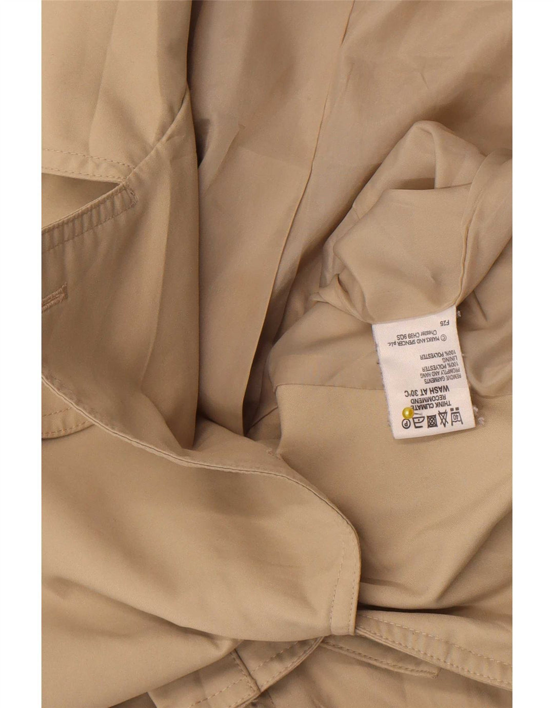Marks & Spencer Γυναικεία καμπαρντίνα UK 14 Large Beige Polyester