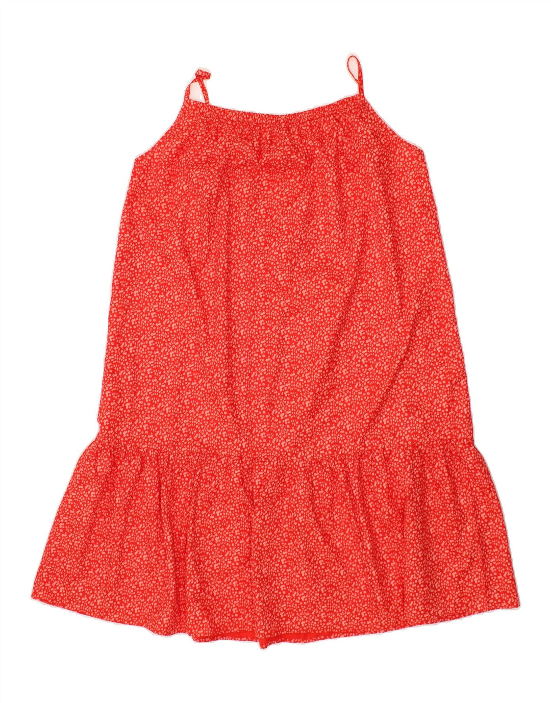 VINTAGE Womens Sundress UK 14 Medium Red Floral Vintage Vintage and Second-Hand Vintage from Messina Hembry 