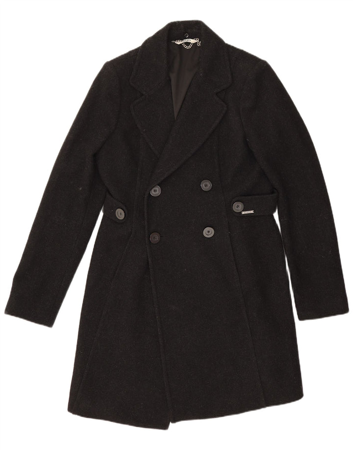 Liu Jo Ανδρικό παλτό με διπλό στήθος IT 46 Small Black Wool