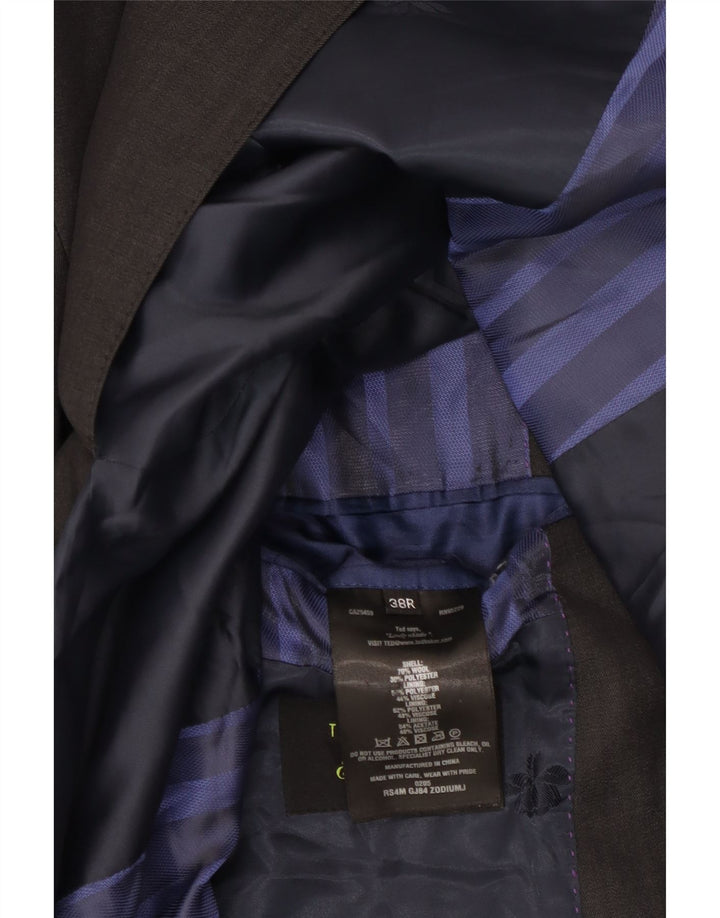 Ted Baker Ανδρικό σακάκι με 2 κουμπιά UK 38 Medium Grey Wool
