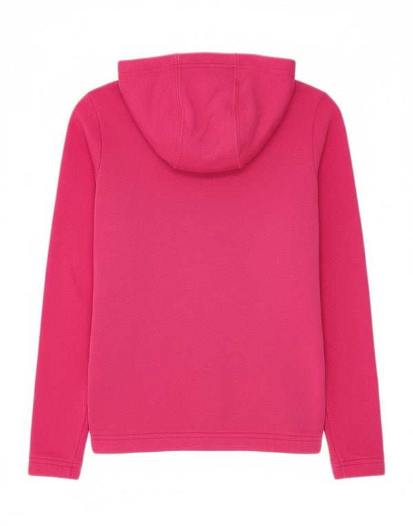 Adidas Girls Zip Hoodie πουλόβερ 11-12 ετών ροζ βαμβακερό