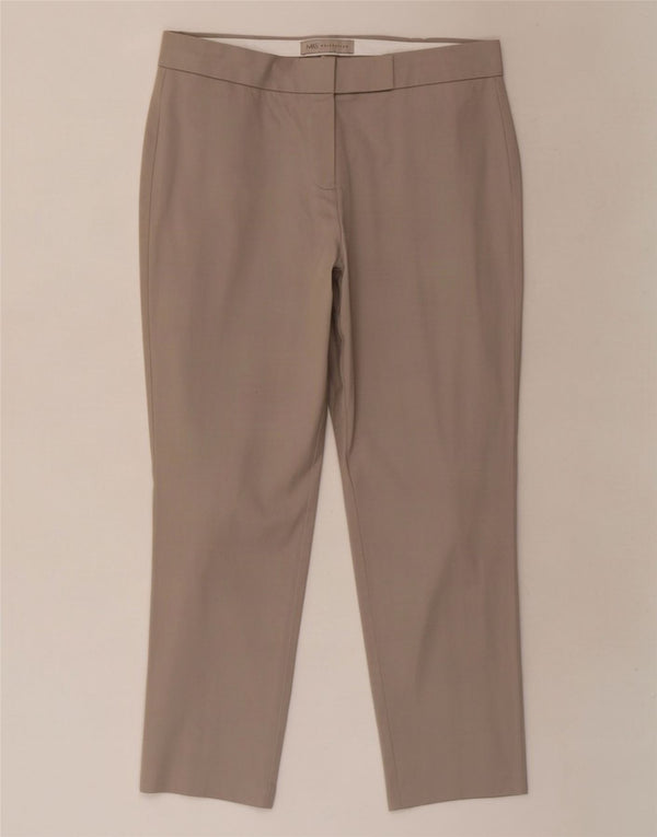 Marks & Spencer Γυναικείο κοστούμι Crop Παντελόνι UK 10 Small W27 L23 Beige βαμβακερό