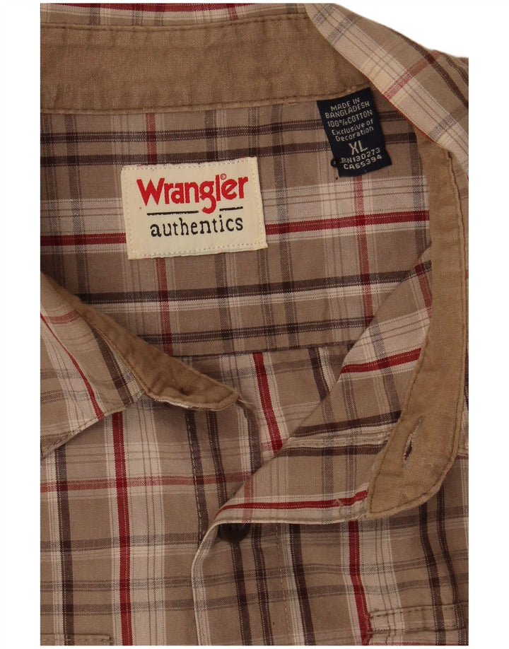 Ανδρικό πουκάμισο Wrangler XL Beige Check Cotton