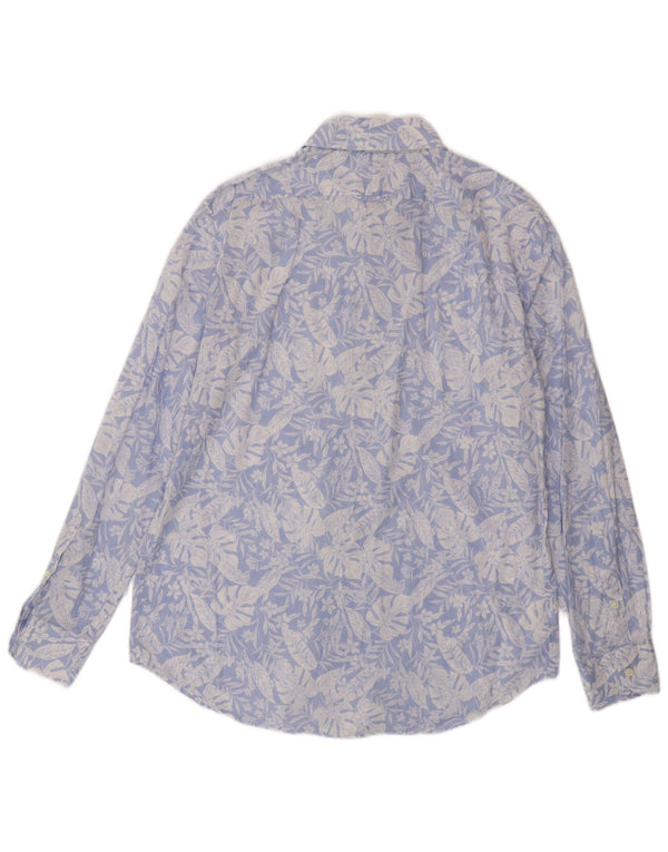Ανδρικό πουκάμισο Boggi Regular Fit XL Blue Floral Cotton Tropical